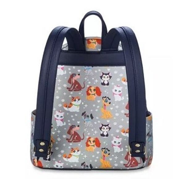NWT Disney Parks Loungefly Mini Backpack Pets Dogs Cats Lady Pluto Marie Figaro main image 2